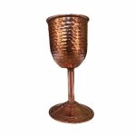 Handcrafted Persian Copper Wine Glass Stemware - Hammered Model Aryan