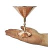 Handcrafted Persian Copper Wine Glass Stemware - Hammered Model Sahand