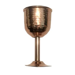Handcrafted Persian Copper Wine Glass Stemware – Hammered Model Tania