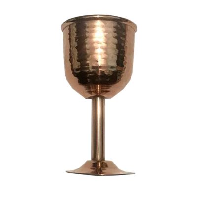Handcrafted Persian Copper Wine Glass Stemware – Hammered Model Tania