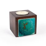 Persian Wooden Cube Tealight Holder Fish (2X)