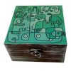 Wooden Box for Gift Giving with Artistic Pattern Naghashi