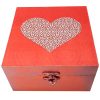 Wooden Box for Gift Giving with Artistic Pattern Heart
