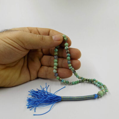 Persian Neyshabur Turquoise Rosary Prayer 66 Beads Handcrafted Tasbih