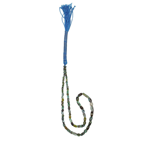 Persian Neyshabur Turquoise Rosary: Prayer 66 Beads Handcrafted Tasbih Dara