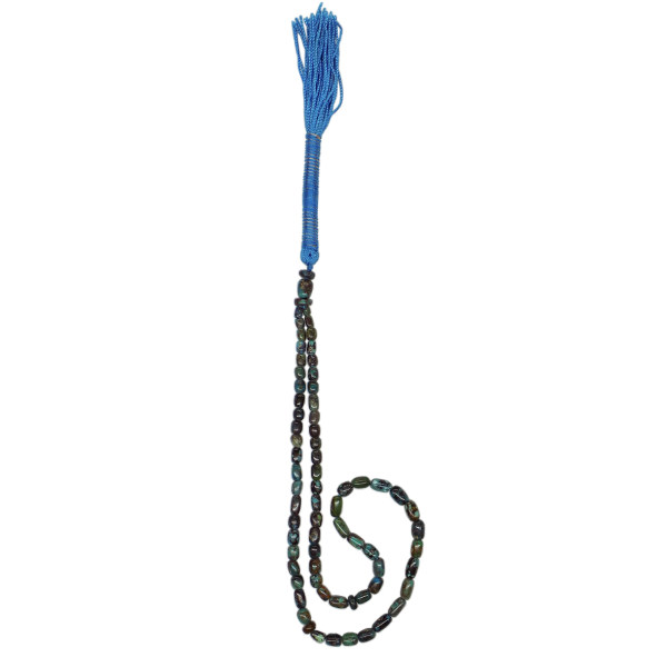 Persian Neyshabur Turquoise Rosary: Prayer 66 Beads Handcrafted Tasbih Diba
