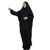Islamic Arabic Black Chador Abaya Hejab with Sleeves for Women and Praying - Zhozet