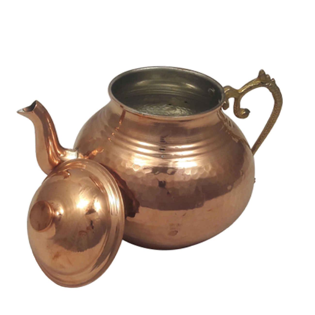 Persian Copper Double Teapot Hammered & Durable Azar