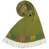Balochi Embroidered Shawl for Women Light Green
