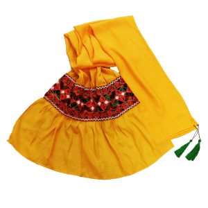 Persian Embroidery Yellow Baluchi Women Shawl