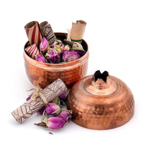 Persian Gift Set Copper Candy Dish & Hafez Poems