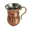 Persian Copper Cup - Handcrafted with Handle for Cold Drinks - Hammered Dana