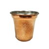 Persian Copper Cup - Handcrafted with Handle for Cold Drinks - Hammered Farin