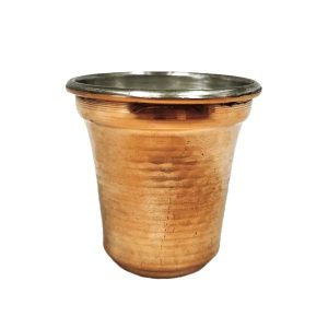 Persian Copper Cup – Handcrafted with Handle for Cold Drinks – Hammered Farin
