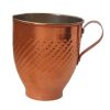 Persian Copper Cup - Handcrafted with Handle for Cold Drinks - Hammered Fenjani