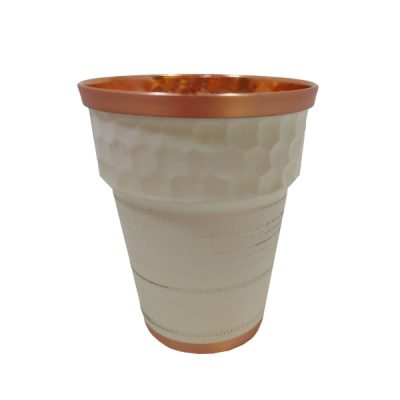 Persian Copper Cup – Handcrafted with Handle for Cold Drinks – Hammered Ladan