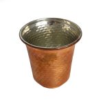 Persian Copper Cup – Handcrafted with Handle for Cold Drinks – Hammered Lana