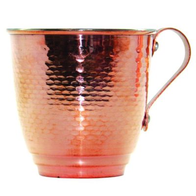 Persian Copper Cup – Handcrafted with Handle for Cold Drinks – Hammered Rose Gold