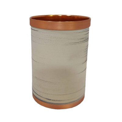 Persian Copper Cup – Handcrafted with Handle for Cold Drinks – Hammered White