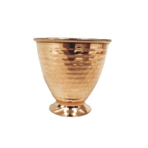 Persian Copper Cup – Handcrafted with Handle for Cold Drinks – Hammered Zanjani