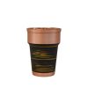 Persian Copper Cup - Handcrafted with Handle for Cold Drinks - Hammered Modern