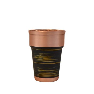 Persian Copper Cup – Handcrafted with Handle for Cold Drinks – Hammered Modern