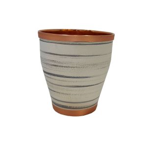 Persian Copper Cup – Handcrafted with Handle for Cold Drinks – Hammered White