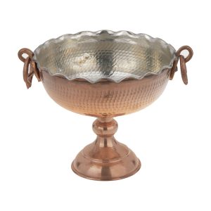 Persian Hammered Copper Fruit Bowl Model Hana