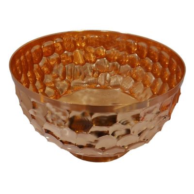 Copper Serving Bowl Suitable for Fruits Modern Rosegold Style