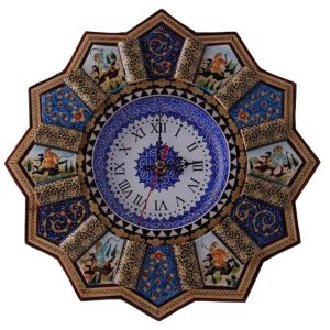 Persian Khatam Kari Wall Clock Model Hiva