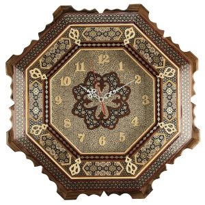 Persian Khatam Kari Wall Clock Model Rami