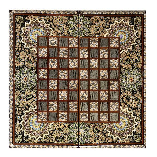 Persian Marquetry Chess Board Game Model Dorna