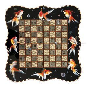 Persian Khatamkari Chess Game Board Model Fish