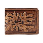 Persian Leather Bifold Wallet with Afra Design