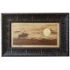 Marquetry Wood Inlay Art - Artistic Buffalo