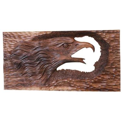 Wood Carved Wall Art Model Oghab