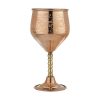 Handcrafted Persian Copper Wine Glass Stemware - Hammered Model Vian