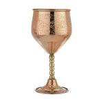 Handcrafted Persian Copper Wine Glass Stemware - Hammered Model Vian