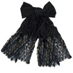 Solid Black Silk Shawl Model Majlesi