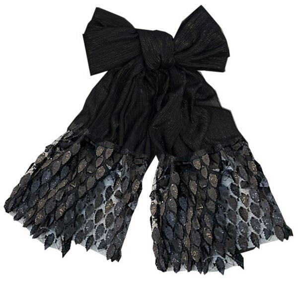 Solid Black Silk Shawl Model Majlesi