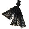 Solid Black Silk Shawl Model Majlesi II