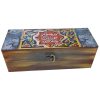 Wooden Box for Gift Giving with Persian Inspired Pattern Blue