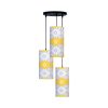 Fabric Cluster Pendant Light with Velvet Cylinder Lampshade Afshar