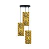 Fabric Cluster Pendant Light with Velvet Cylinder Lampshade Dalan