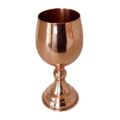 Handcrafted Persian Copper Wine Glass Stemware – Hammered Model Pasargad