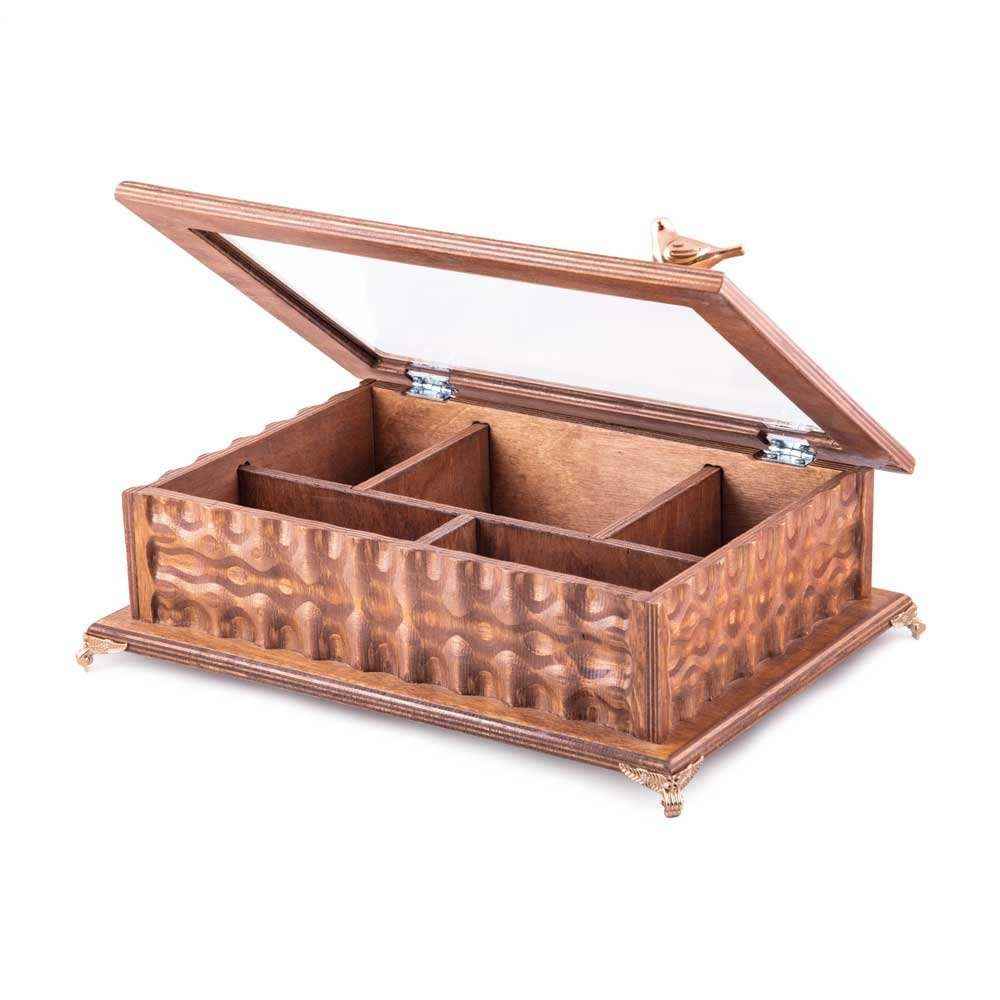 Diba Wooden Organizer – Box with Sectional Storage