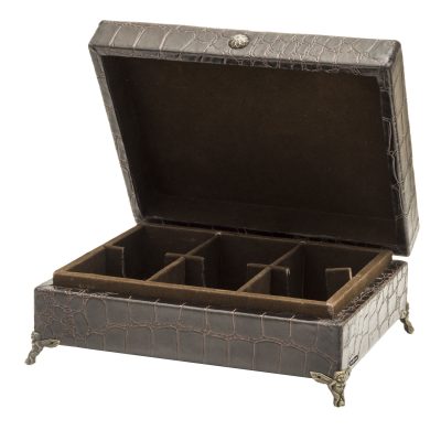 Javin Tea Organizer – Wooden Box with Built-In Drawers