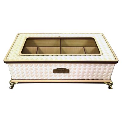 Wooden Tea Bag Organizer Box with Cheast Dilan
