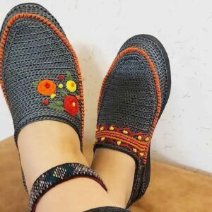 Giveh Shoes – Persian Handcrafted Breathable Footwear Gray Model