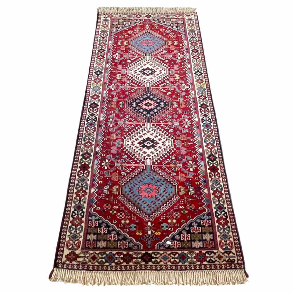 Hand-Knotted Tribal Persian Runner Carpet Model Ghashghaei